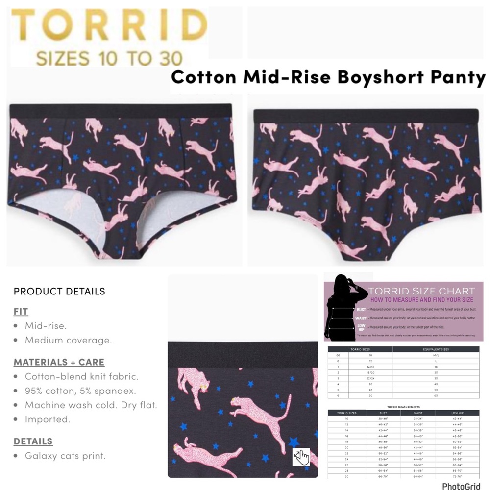 🌟🌟🌟Torrid 4 plus size leopard cotton boyshort panty NWT